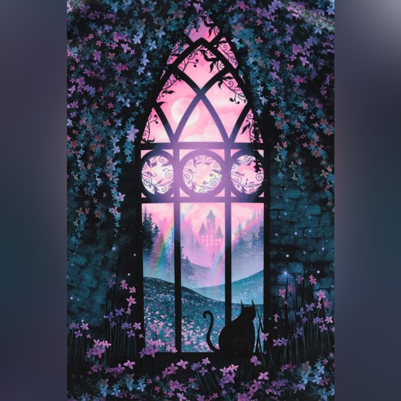 BLACKMILK Window To The Spirit Realm VELVET PRINCESS MIDI DRESS! Cat Pockets NWT - Picture 4 of 10